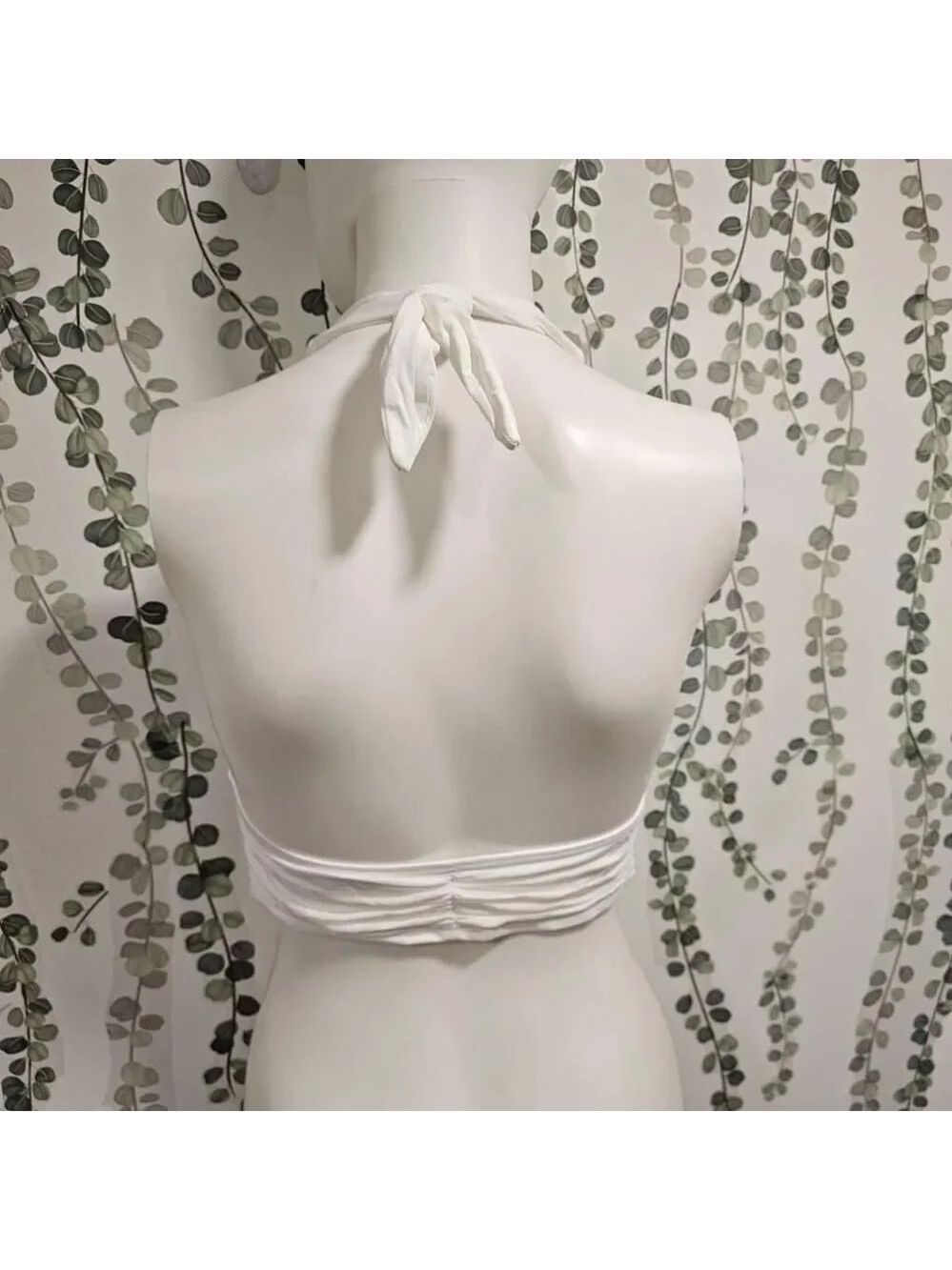 NWOT Carmen Marc Valvo White Swimsuit Top Size L - Picture 7 of 8